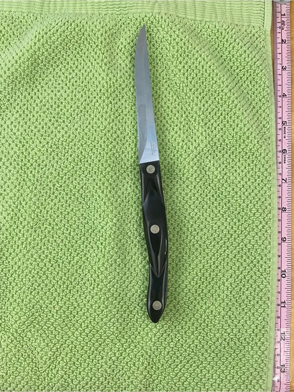 Cutco Black Handle Serrated Trimmer Knife 1721 JG